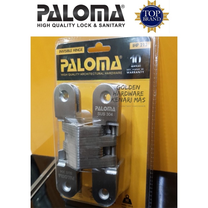 [Ori] Paloma Ihp 213 Invisible Hinge Engsel Pintu Tanam Stainless 304 Sss Berkualitas