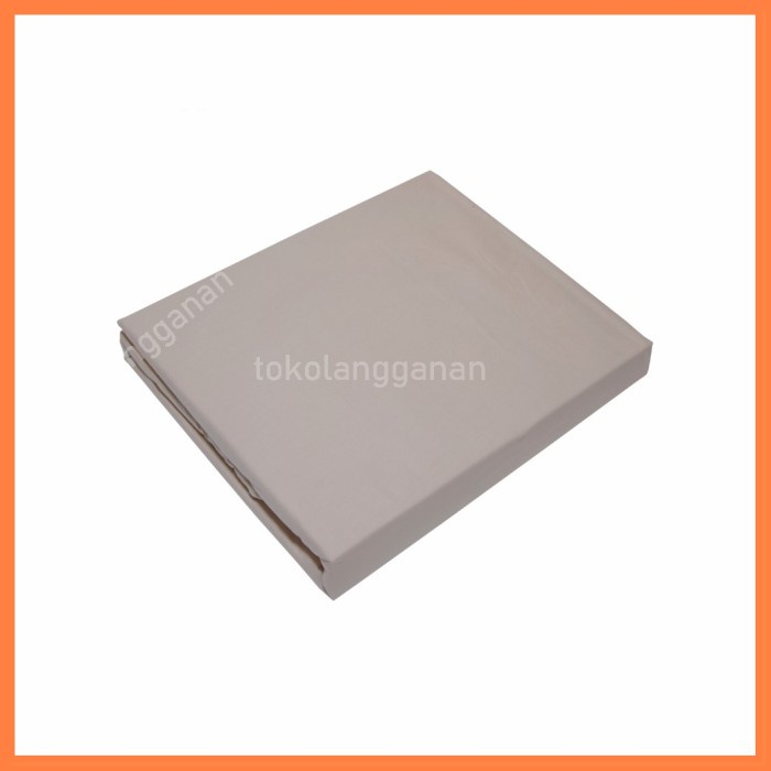 [New] Linotela Sprei Katun - Cokelat Muda Limited