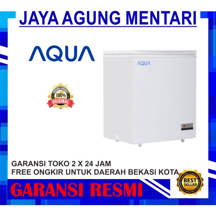 [New Ori] Chest Freezer Aqua Aqf 150Tf Kaps 146L Turbo Fan No Frost Limited