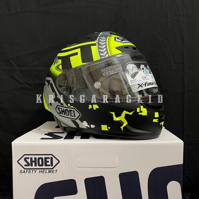 [New Ori] Helm Shoei X14 Iom Tt Road Races Hijau Full 1:1 Rep Terbaru