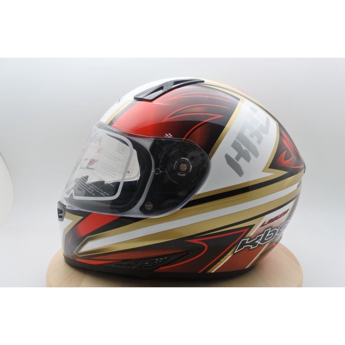 [New Ori] Kbc V Laguna Helm Full Face - White Red Black Terbatas