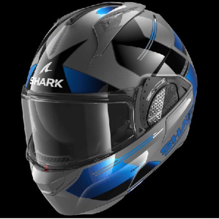 [New Ori] Shark Evo Gt Tekline Black Blue Silver Aub  Helm Full Face  Original Berkualitas