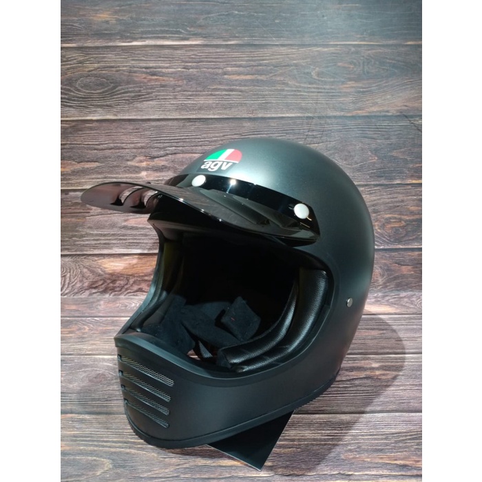 [New Ori] Agv X101 Matt Black  Helm Full Face  Helm Cakil Berkualitas