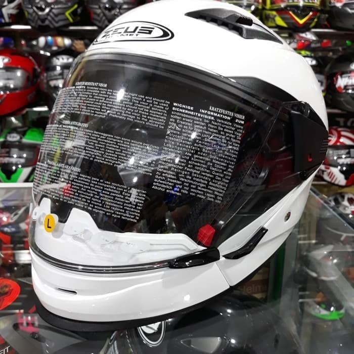 [New Ori] Helm Zeus 611C White Glossy Putih 611 C Terbaru