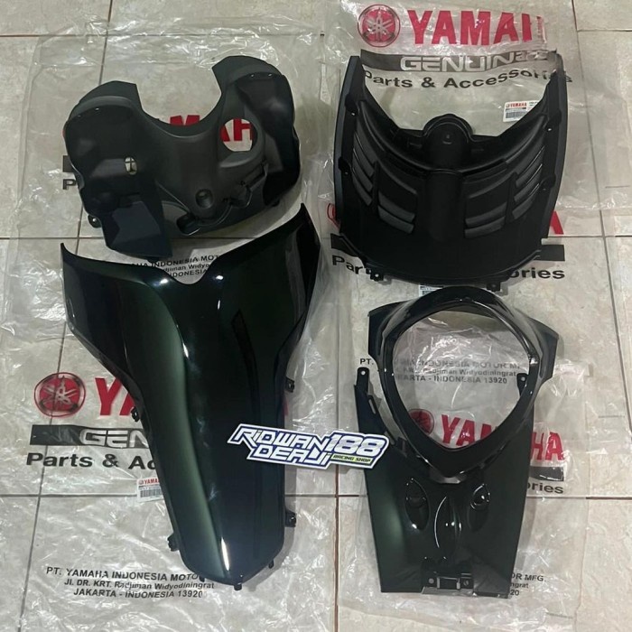 [Baru] Body Set Depan Fino Fi 115 125 5 Pcs Full Hitam Original Yamaha Diskon
