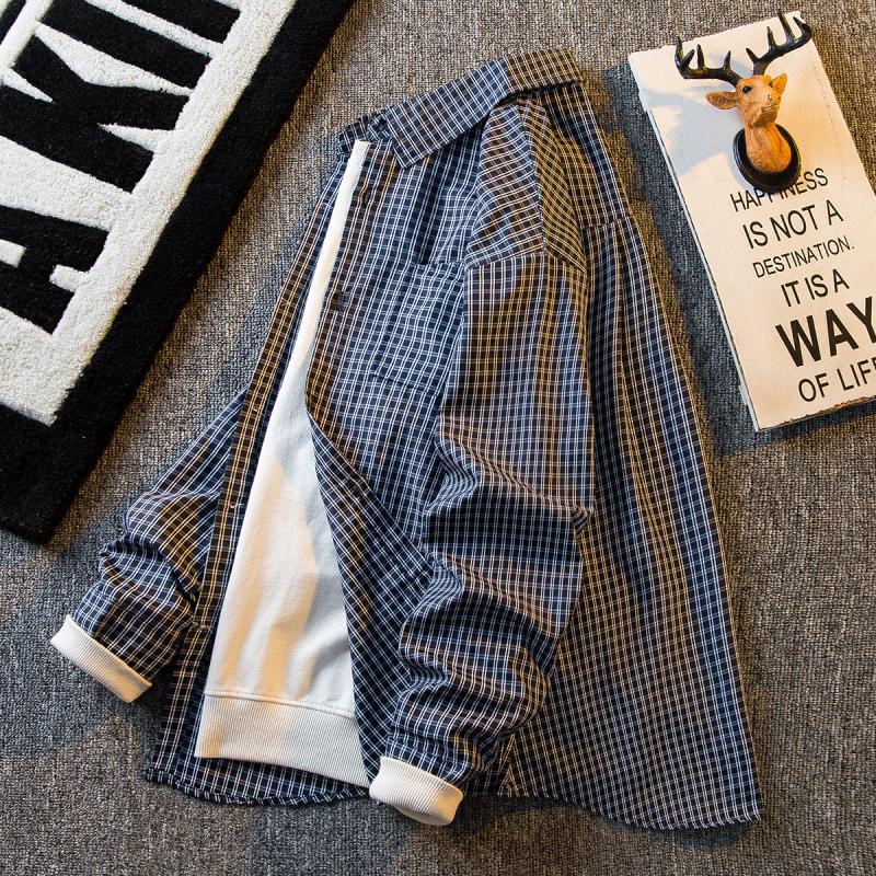 Men's Loose Retro Plaid Shirt