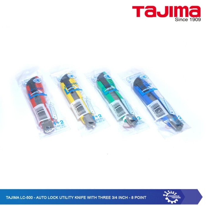 

Tajima LC-500 - Auto Lock Utility Knife with Three 3/4 Inch - 8 Point star