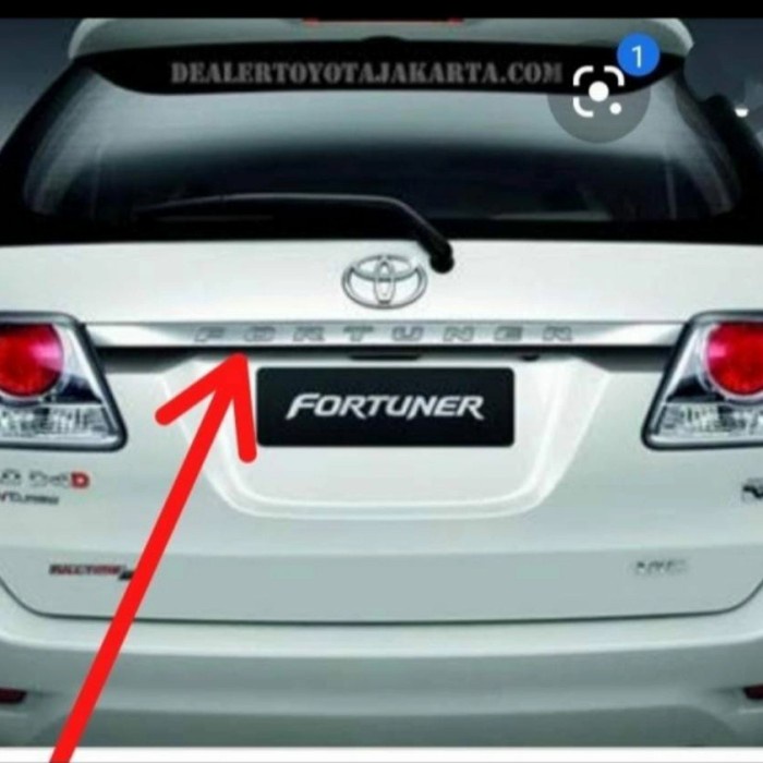 trunklid bagasi belakang original fortuner 2012-2015 hitam dof glosy murmer