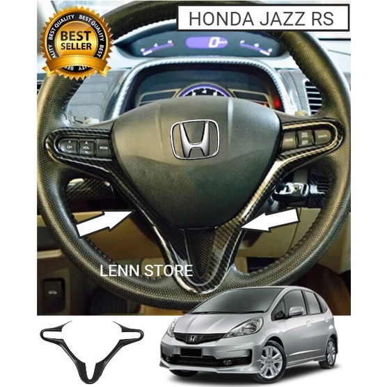 Aksesoris Cover Panel Stir Carbon Honda Jazz 2008-2012 star