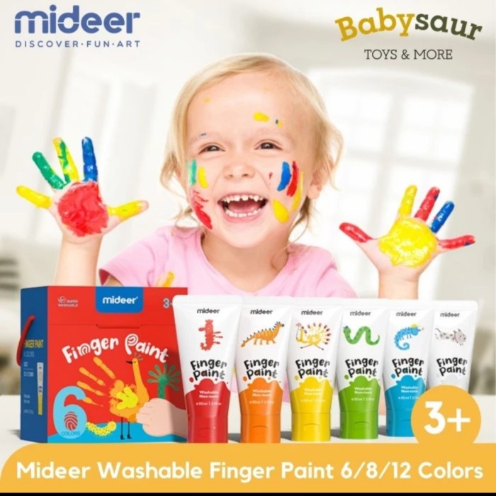 

Terlaris Mideer Finger Paint Washable 6 Color Promo Terbaru