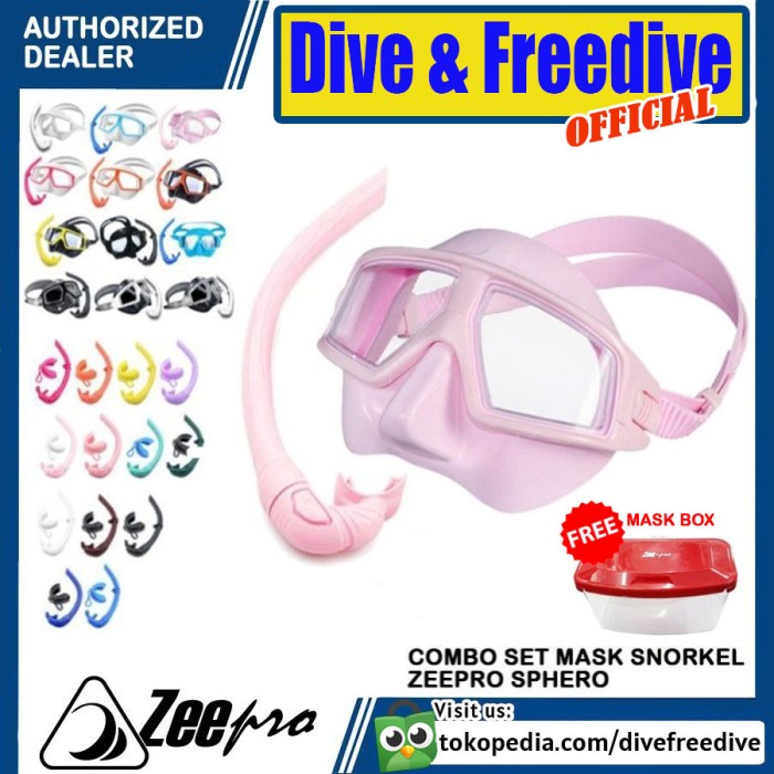 Mask Low Volume Snorkel Freediving Spearfishing Apnea Sphero Zeepro