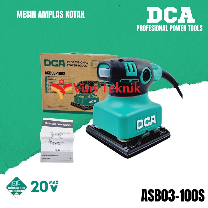 ✅COD Dca Asb03-100 Mesin Amplas Orbital Sander Asb 03-100 Diskon