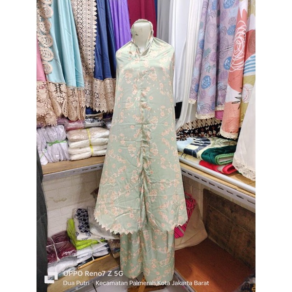 Mukena Armani Silk Laser Cut 2in1/Mukena Travelling