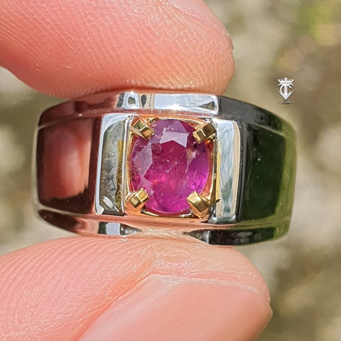 Batu Permata Natural Purple Sapphire No Heat 1.19 Cts GRI Lab Memo