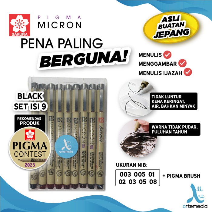 

Promo Drawing Pen Sakura Pigma Micron Set 9