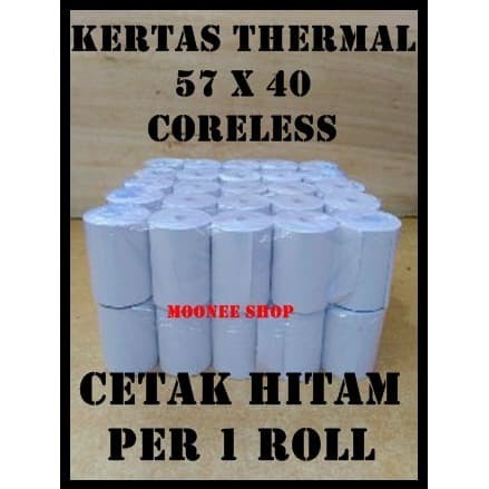

Promo Kertas Thermal 57 X 40 / 57X40 / 58 X 40 / 58X40 Mm Per 1 Roll Polos