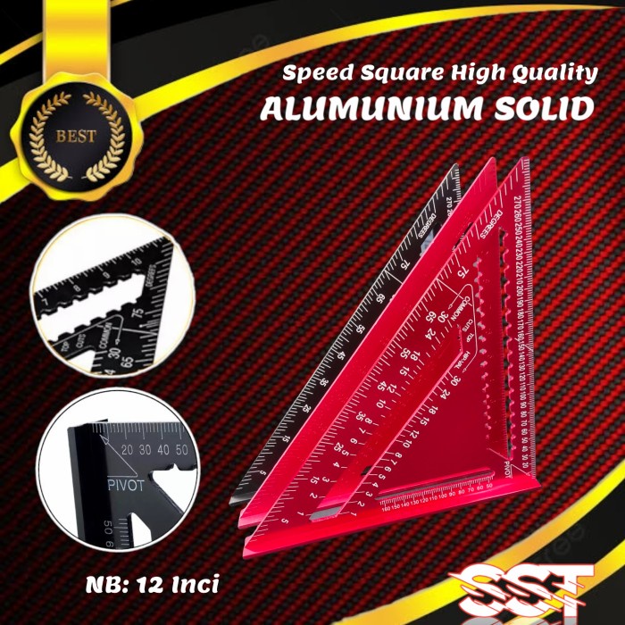 

Sarila Murah Alumunium Aloy Speed Square 12Inch 30Cm Penggaris Segitiga