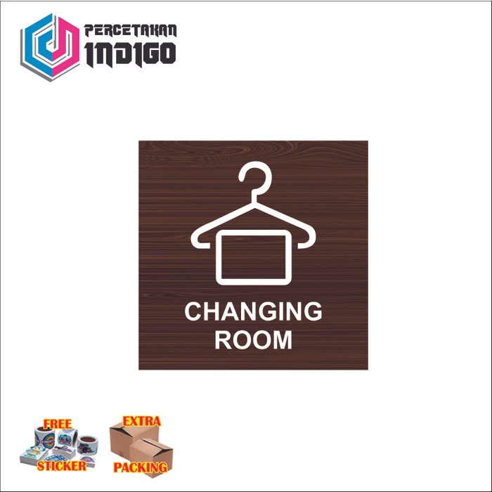 

Terlaris sign board papan signage changing room Elegan