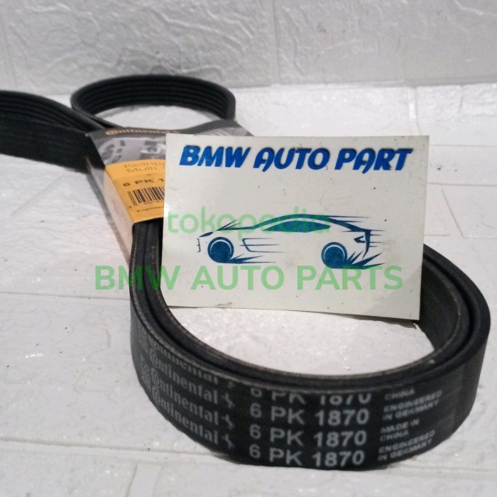 Fanbelt Alternator 6Pk 1870,Bmw E46 N42, E90 N46 Merk Continental [Kode Aa001Kode Aa002Kode