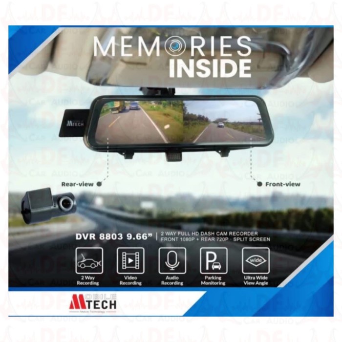 Promo Dvr Dashcam Kamera Perekam Mobil Mtech 8803 ( Kamera Depan + Belakang)