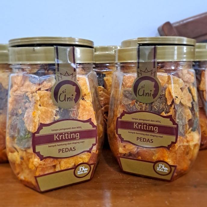 

Kripik Kentang Daging (Kriting) Balado Siuni