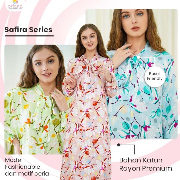 HOMEWEAR ORIANA DASTER BUSUI PANJANG SAFIRA BLUE