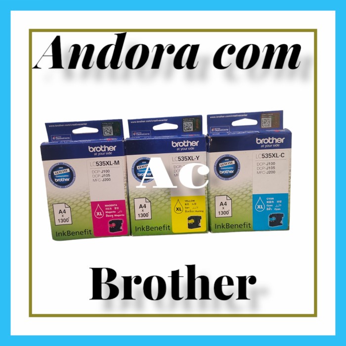

Baru Tinta Brother Lc 535Xl Color Original Best Quality