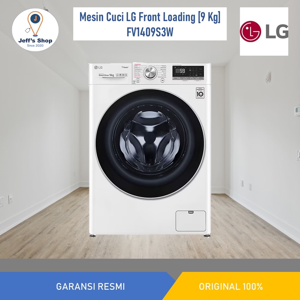 LG Mesin Cuci Front Loading [9 Kg] FV1409S3W