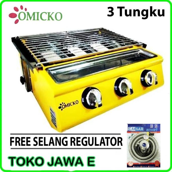 KOMPOR PANGANGAN SOSIS/BAKARAN SERBAGUNA OMICKO 3 Tungku