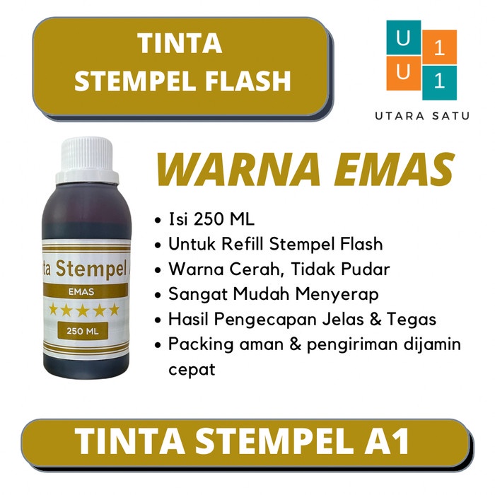 

For Sale Tinta Stempel Flash Warna Emas 250 Ml Original