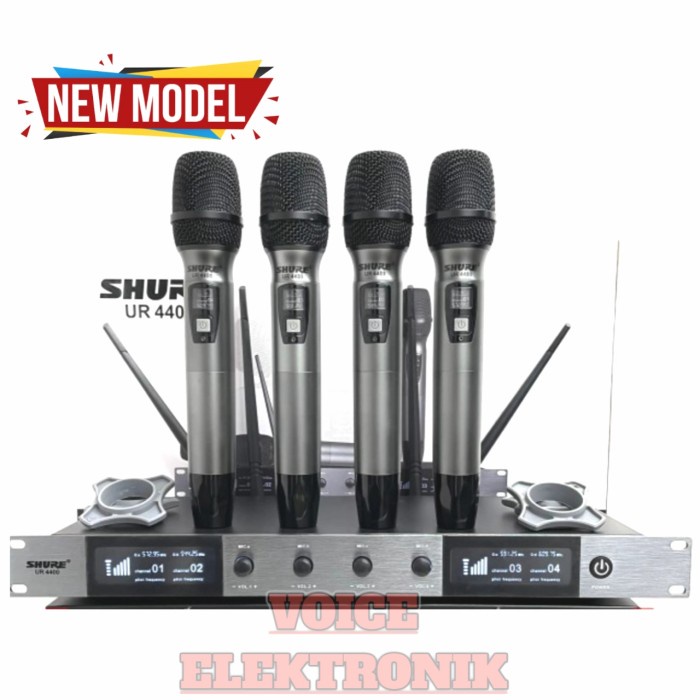 Mic Wireless Shure UR 4400 Plus Hardcase Mic 4 Channel Handle