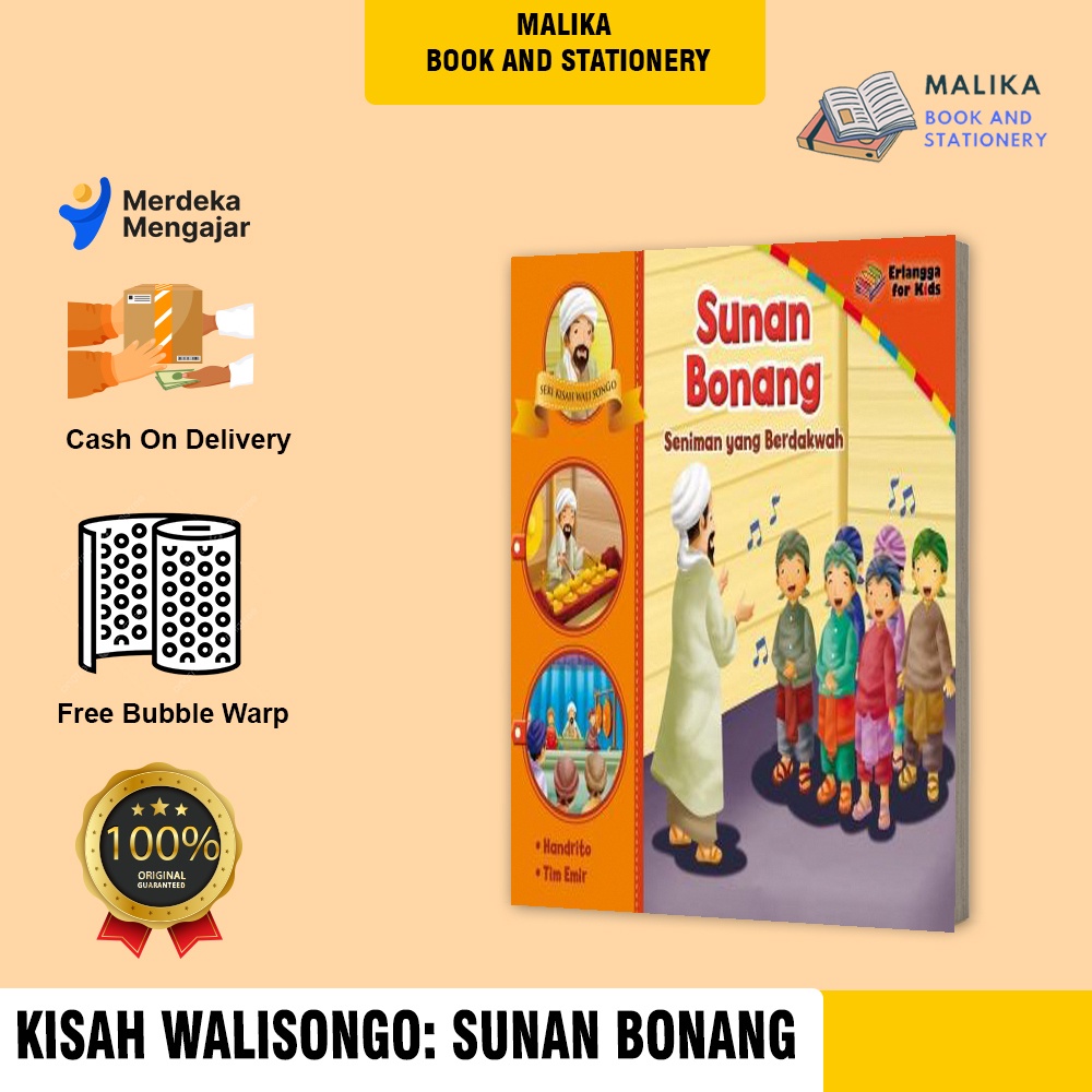 Buku Dongeng Cerita Anak Kisah Walisongo Sunan Bonang Anak Tk Paud