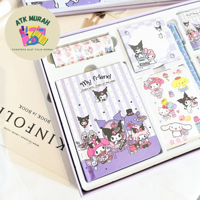 

Paket jurnal 7 in 1 KUROMI SANRIO journal perempuan gambar buah kado u -45pr