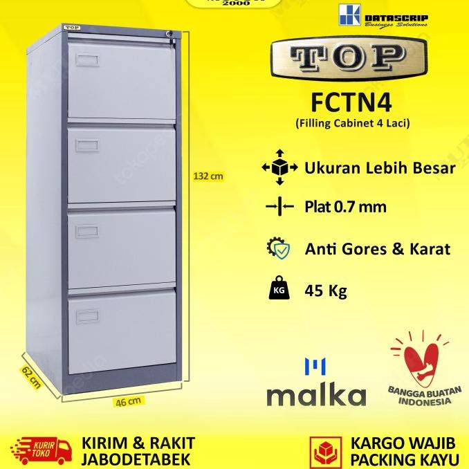 

New Sale Top Fctn4 By Datascrip Filling Cabinet Besi 4 Laci Stok Terbatas