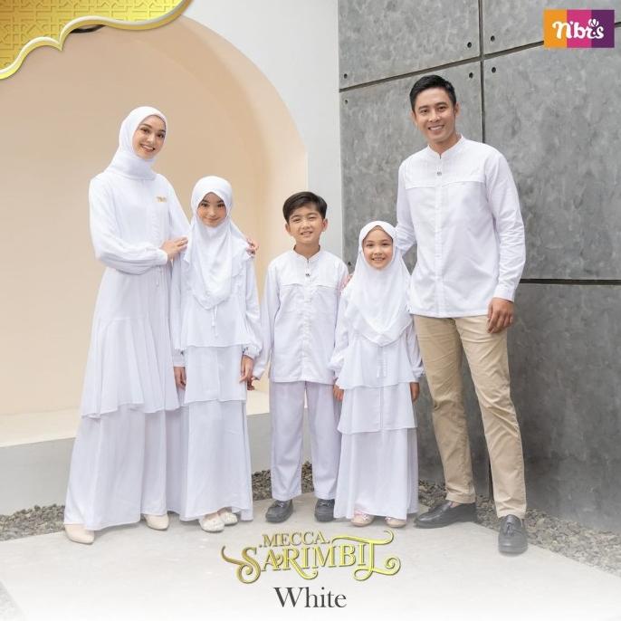 Sale Now Sarimbit Nibras Mecca Couple White Baju Lebaran Keluarga Muslim 2023 Original