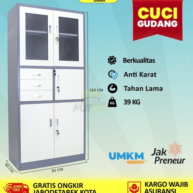 

Ready Lemari Arsip Lemari Besi Filling Cabinet - Kom 2 Pintu 3 Laci 1 Safety Pengiriman Cepat