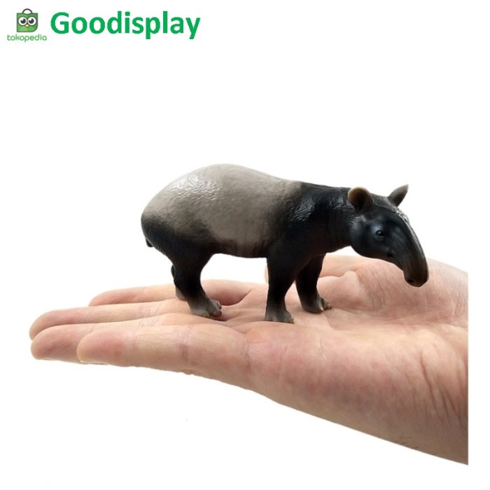Mainan Pajangan Figure Animal Dekorasi Hewan Malayan Tapir Ready