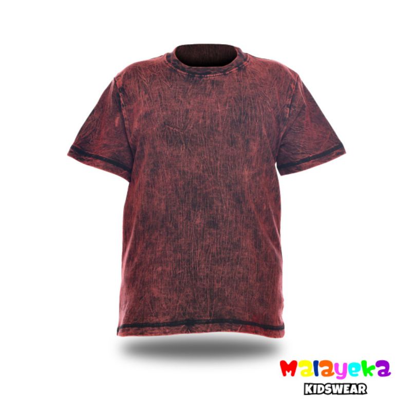 KAOS ANAK WASHING T-SHIRT POLOS (ORIE RED)