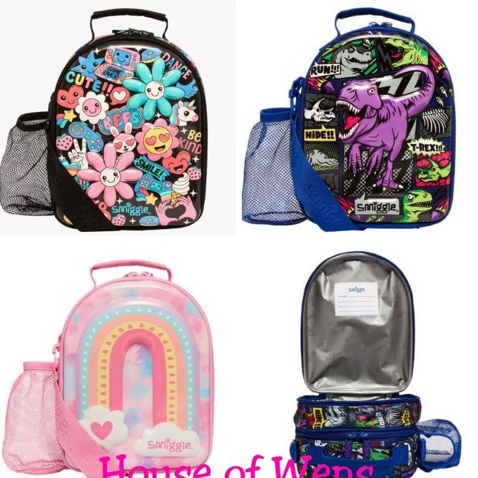 Smiggle Bright Side Curve Strap Lunchbox Original - Tas Bekal Berkualitas