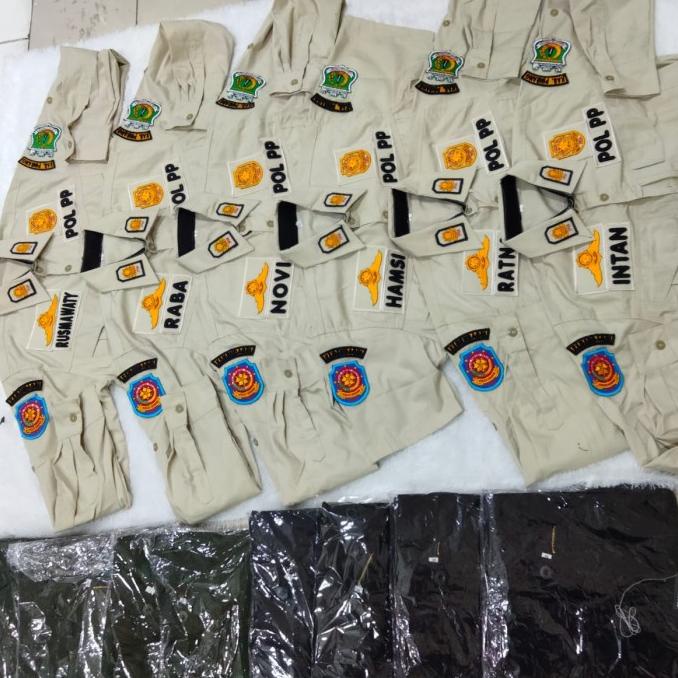 Baju dan Celana Cream Pol pp dan Bordir