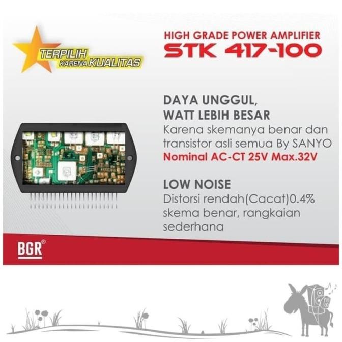 KIT DRIVER POWER AMPLIFIER STK 417 DENGAN HEATSINK BELL BGR ASLI |Bagus|Top