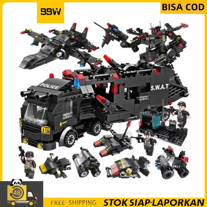 SWAT BLOCK BLACK HAWK BUILDING LEGO TENTARA PESAWAT CITY KOTA BRICK