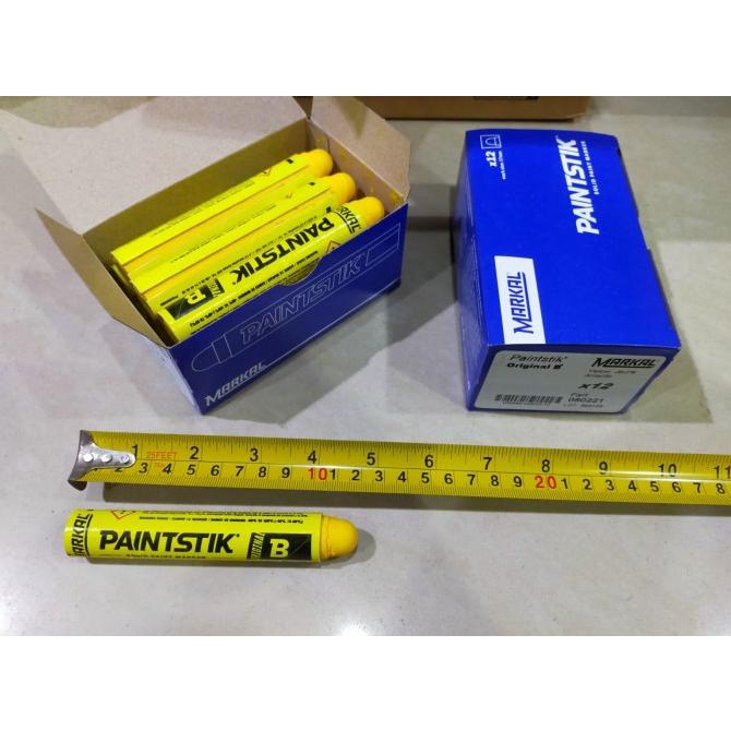 

ern Paint Stick Markal B Yellow 12Pc- Marker Penanda Logam Pipa Kaca Karet