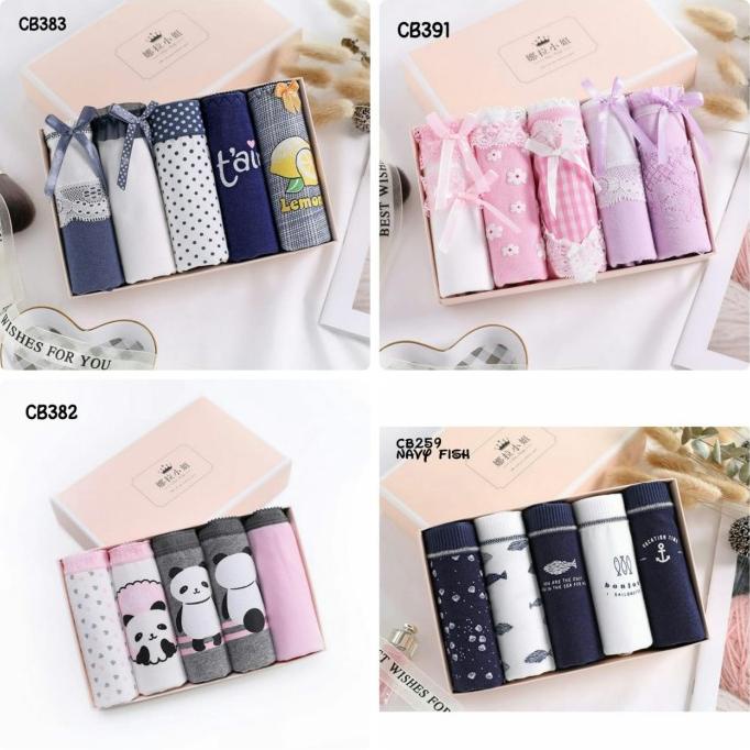 Celana Dalam Wanita Box / Pakaian Dalam Wanita Set Underwear Import 1