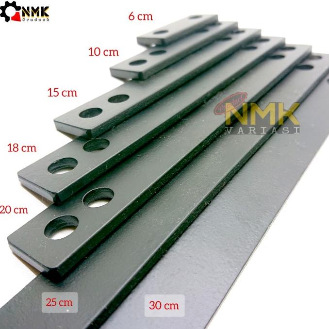 Breket Knalpot Plat Besi Tebal Lubang 10mm Lurus Universal Motor