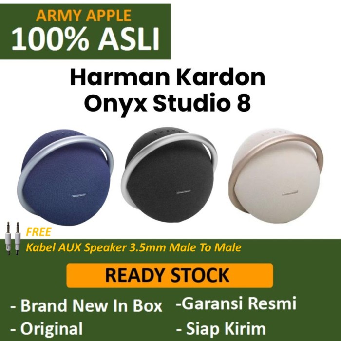 Harman Kardon Onyx Studio 8 Speaker Portable Bluetooth Onyx 8 Original