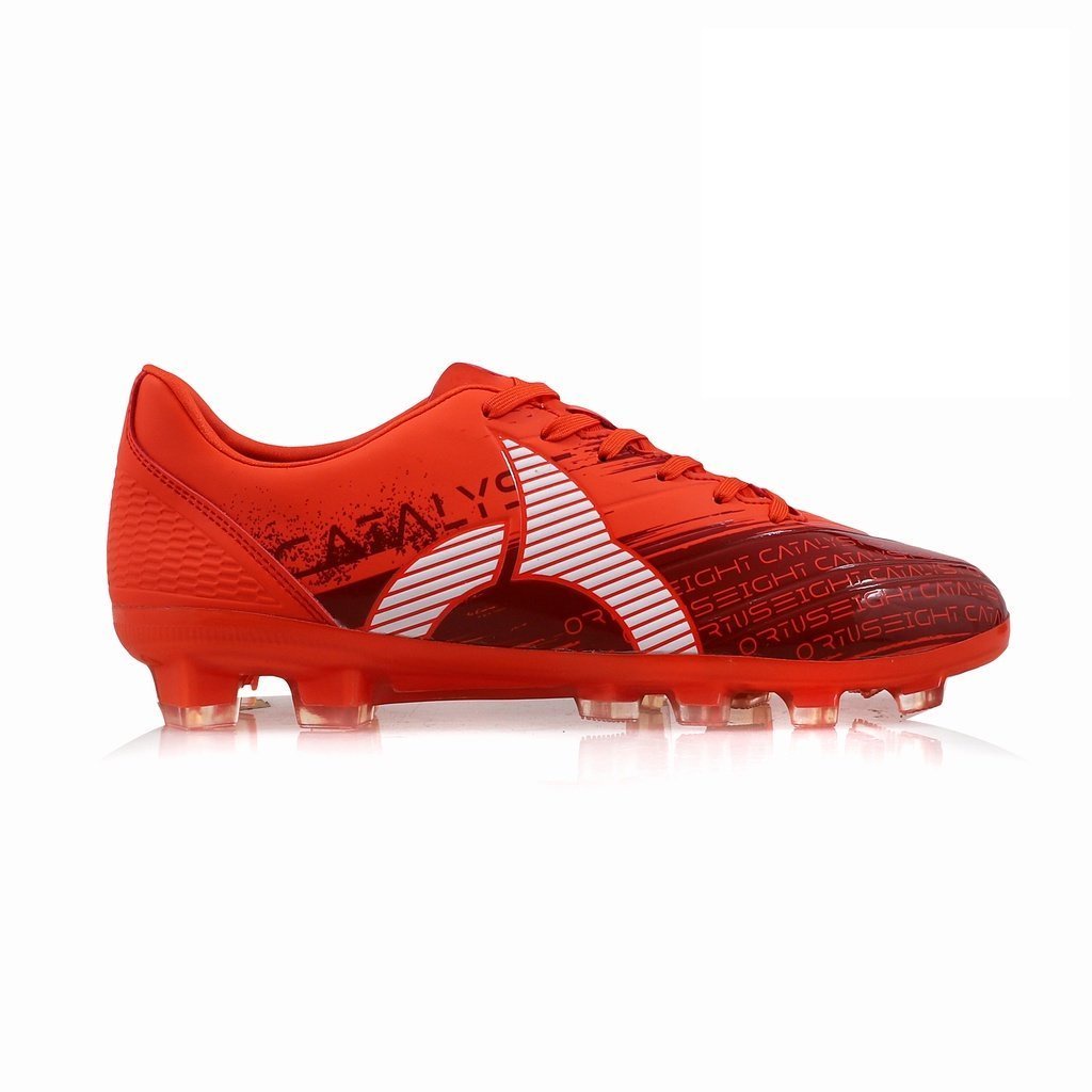 Ortuseight Sepatu Bola Catalyst Revenge FG - Blaze Orange Maroon