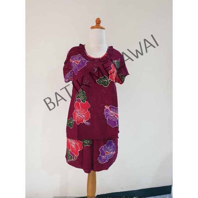 Setelan Batik PREMIUM SUNAN ORI celana pendek tangan pendek LGB