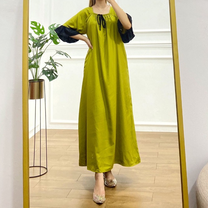 [Daster Jessy Polos - Rayon Twill] Daster Gas Dress Rayon C Motif Jumbo Kekinian Viral Adem Nyaman