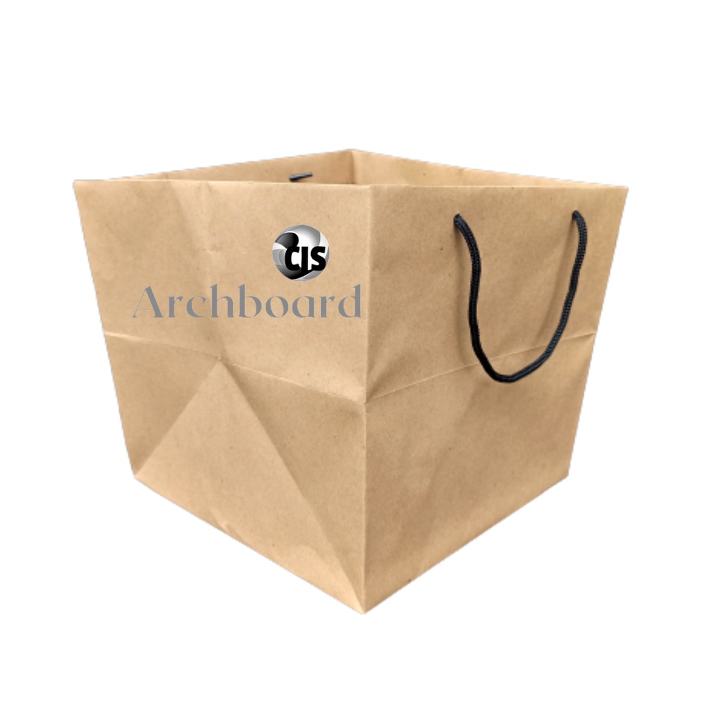 

Shopping Bag / R Bag Coklat Polos Size 25 X 25 X 24 (10 Pcs)